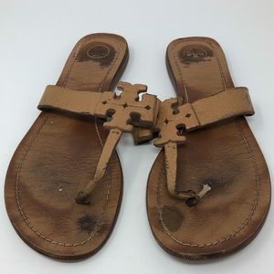 Tory Burch Tan Brown Leather Sandals Size 11